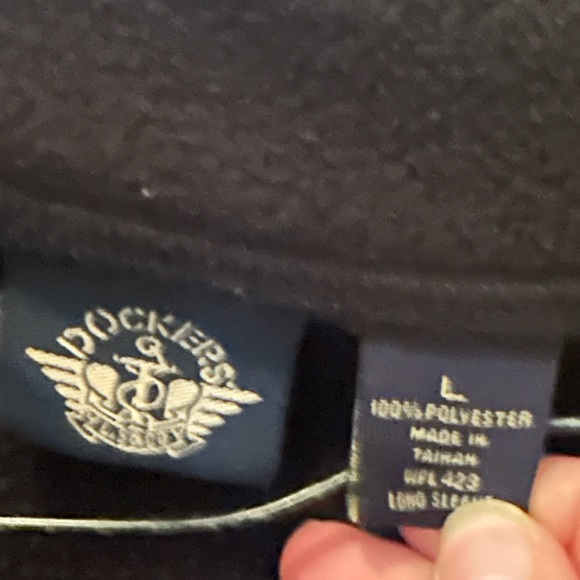 Men's Dockers Fleece Quarter Zip Pullover-L - Picture 3 of 6